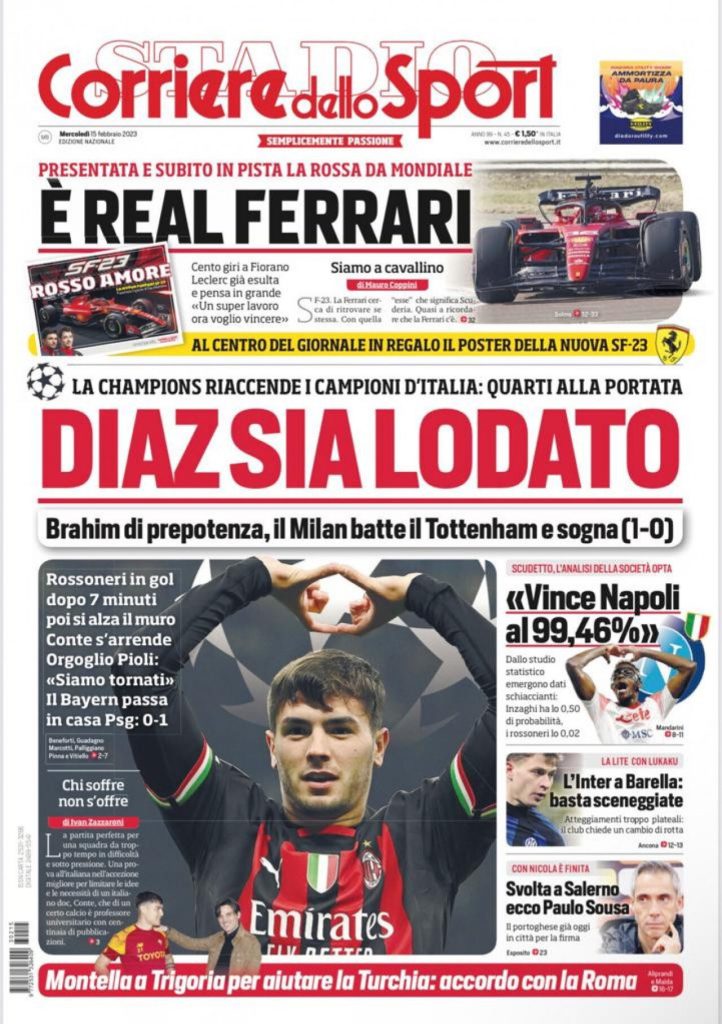 FOTO/ “Zemërthyer për Shën Valentin”, mediat dhurojnë spektakël në post Champions 1 CORRIERE 4