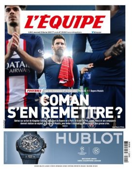 FOTO/ “Zemërthyer për Shën Valentin”, mediat dhurojnë spektakël në post Champions 3 LEQUIPE 1 272x350 1
