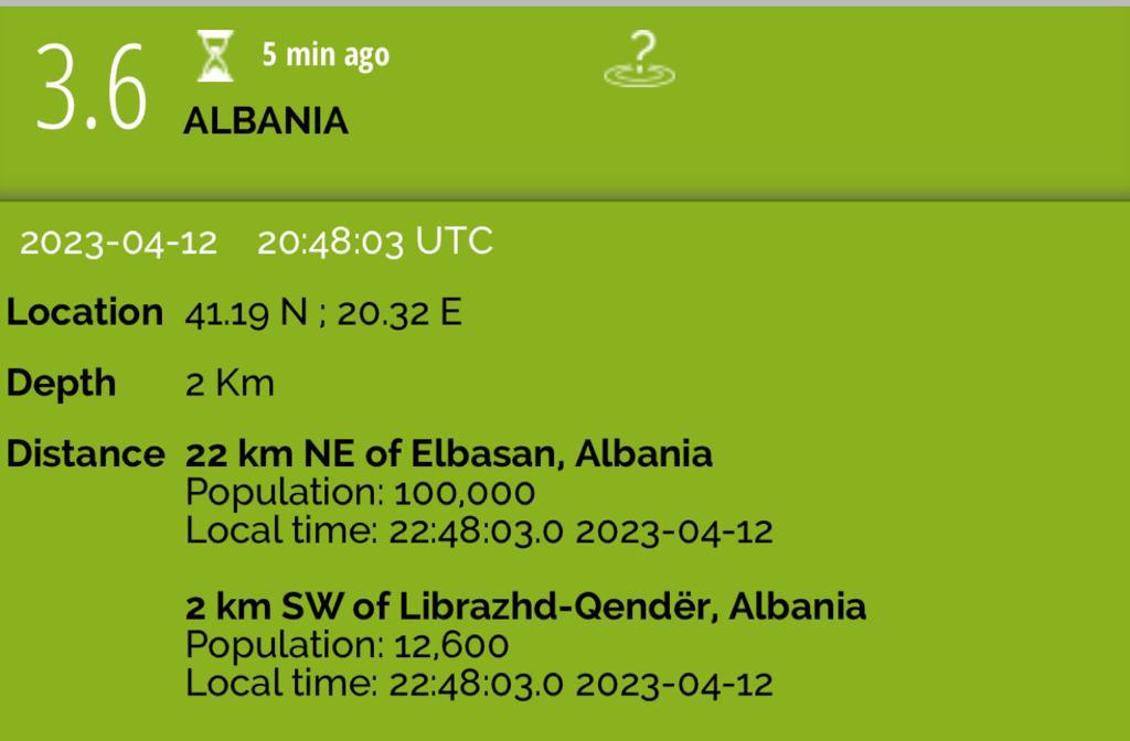 Tërmet në Shqipëri, ja sa ishte magnituda dhe ku ishte epiqendra 1 54F7A03A BDF6 4D75 8088 6F20577E6E85