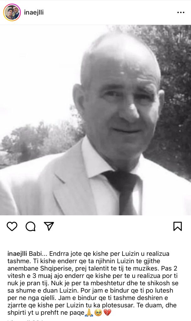 Motra e Luizit prek me mesazhin kushtuar të atit: Endrra jote u realizua! 1 98E52F5A FD7A 4A58 B6A8 A10E87D097F2