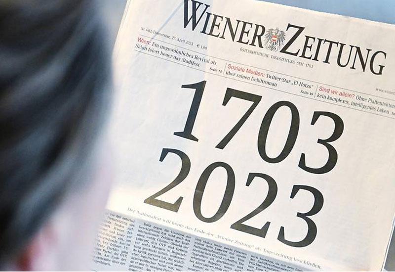 Pas 320 vitesh, gazeta “Wiener Zeitung” mbyll variantin print Wiener Zeitung