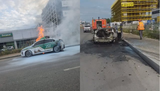 Përfshihet nga flakët mjeti i “TAXI LUX” në Tiranë dhe shkrumbohet e gjitha 640 0 collage 2 1683878513