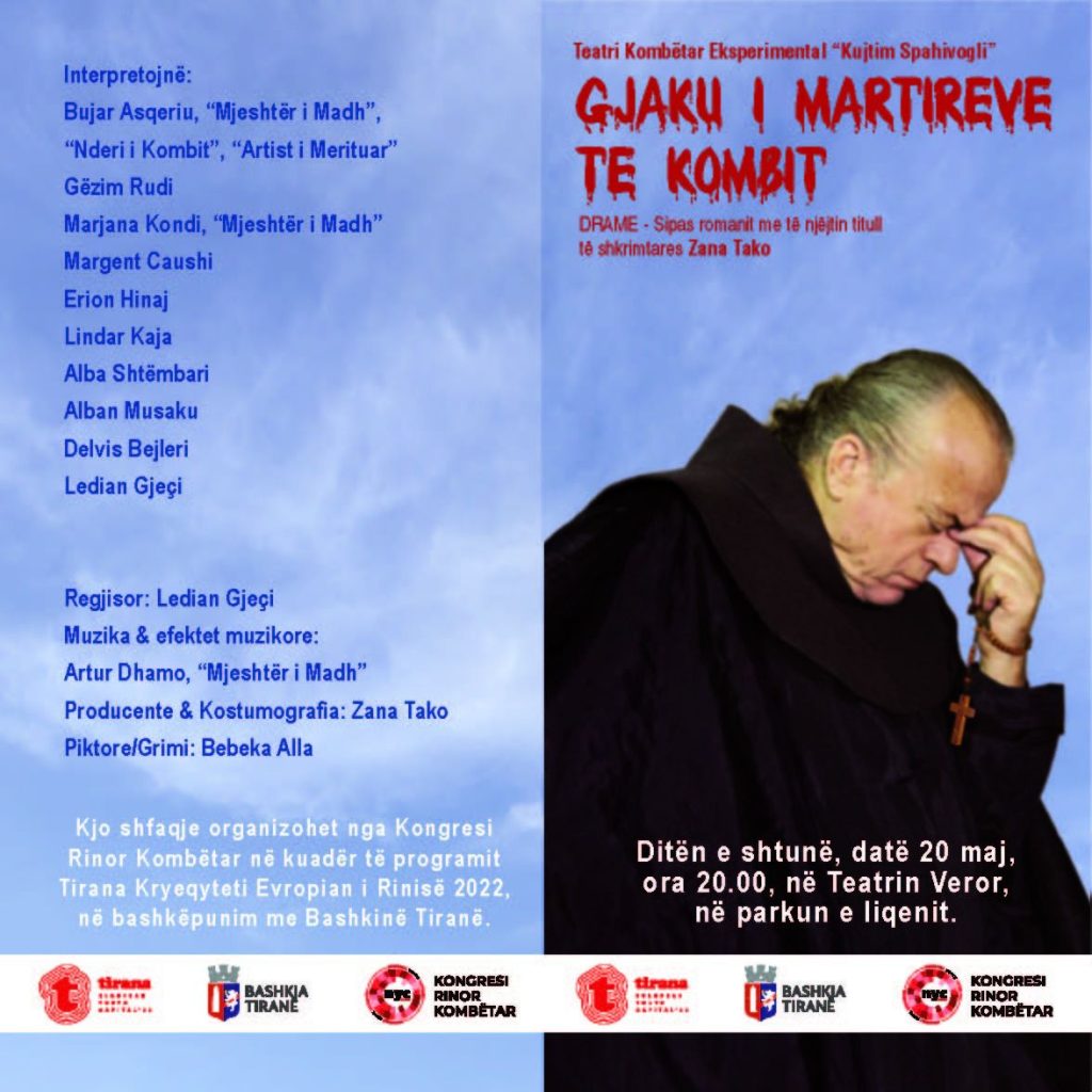 “Gjaku i martirëve të kombit”, vihet sërish në skenën e Amfiteatrit të Liqenit WhatsApp Image 2023 05 19 at 13.10.52