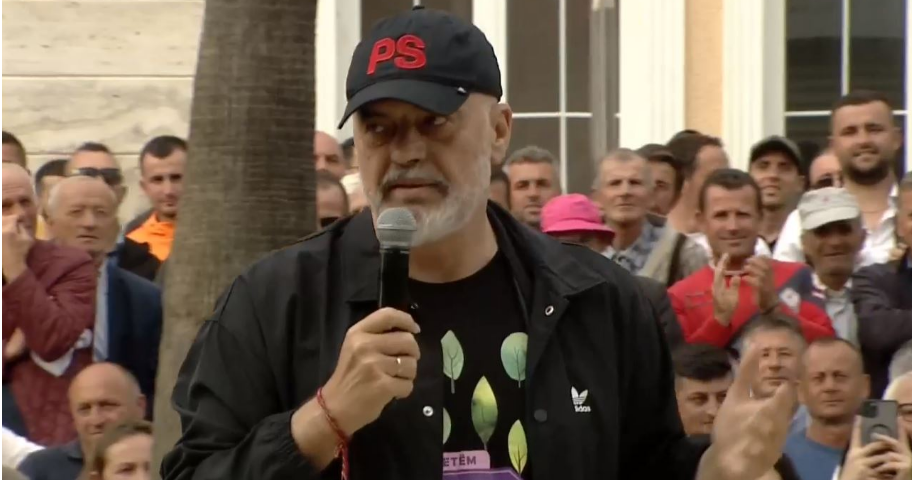 PS mbyll fushatën në Kavajë, Rama: Vota për Metën dhe Berishën është kundër interesit kombëtar edi rama 3