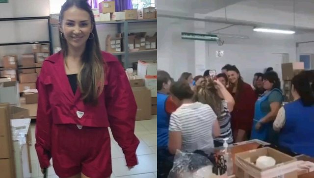 Kiara shkon në Shkodër, gratë e fasonerisë entuziaste për të dalë në fotografi me moderatoren lee