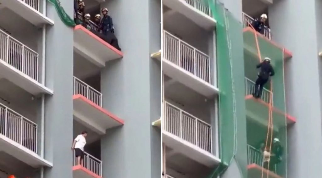 VIDEO/ Donte të hidhej nga ballkoni, 74-vjeçarja shpëtohet në kohë rekord Capture 85