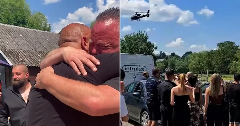 45-vjeçari trilloi vdekjen e tij për të shikuar reagimet e të afërmve, shfaqet me helikopter në funeral SEC 160125740 5d42