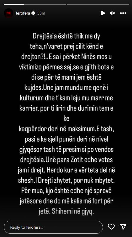 Pas reagimit të Arbenitës, kundërpërgjigjet Fero: Mos u viktimizo, se e gjithë bota e di… 1 ac1adecd fero2