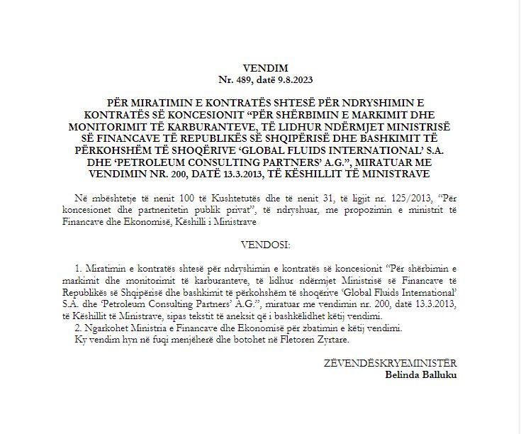 Shtyhet kontrata e markimit të karburanteve, rreth 8 mln euro do paguhen në çmimin e naftës 1 1 3