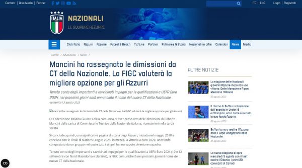 Zyrtare/ Roberto Mancini jep dorëheqjen nga kombëtarja e Italisë 1 ITALY 600x334 1