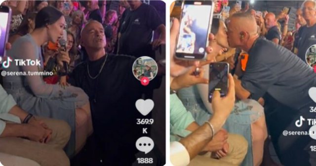 VIDEO/ Shpërthejnë polemikat dhe e quajnë të neveritshme, Eros Ramazzotti puth në buzë vajzën gjatë koncertit eros ramazoti puth fansen