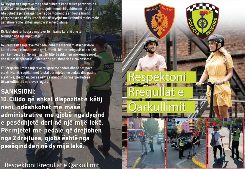 Janë kthyer në rrezik për aksidente, Policia apel përdoruesve të monopatinave në kryeqytet. Ja kur nuk duhen përdorur 1 respektoni rregullat 1024x708 1