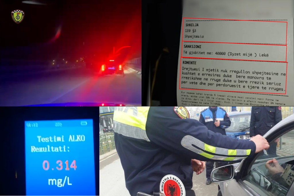 Siguria rrugore në Tiranë, 17 të ndaluar, 10 automjete të bllokuara Screenshot 7 20