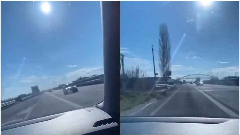 “Ore ke pirë ti? Mbaje o ku vete?”/ Makina futet kundra-vajtje në autostradën Tiranë-Durrës (VIDEO) 393912538 711474937666256 2469119227770981932 n