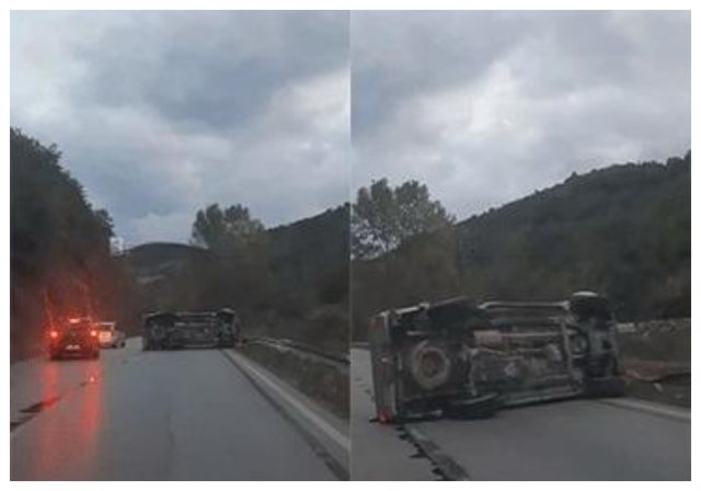 Aksident në aksin Librazhd-Përrenjas, përmbyset në mes të rrugës makina 640 0 d724f0acd693cef37b21d4dce0d4b6b6