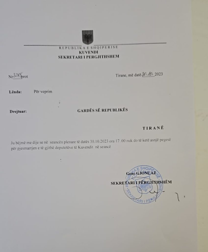Zbardhet urdhri për Gardën: Asnjë pengesë për pjesëmarrjen e të gjithë deputetëve në seancë 1 9e2cdbb1 6dc3 4f1f afa8 df24b7fa7aab