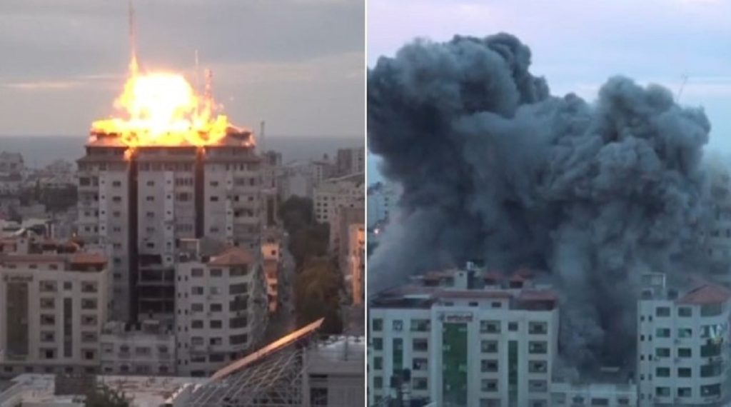 Raketat izraelite shkatërrojnë ‘Kullën Palestineze’ në qendër të Gazës Izraelii