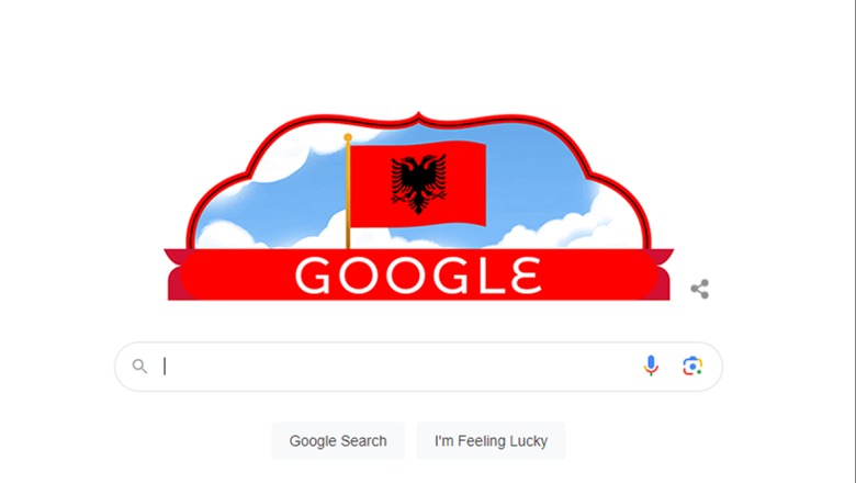 111 vjetori i Pavarësisë, Google vishet kuqezi 1701152658 google
