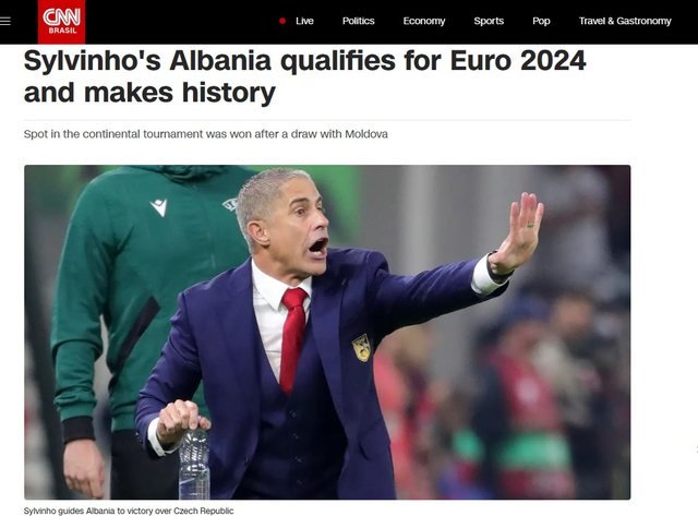 Mediet ndërkombëtare jehonë kualifikimit të Shqipërisë në Euro 2024 640 0 rt6yjhr6t56j5j 1700248930