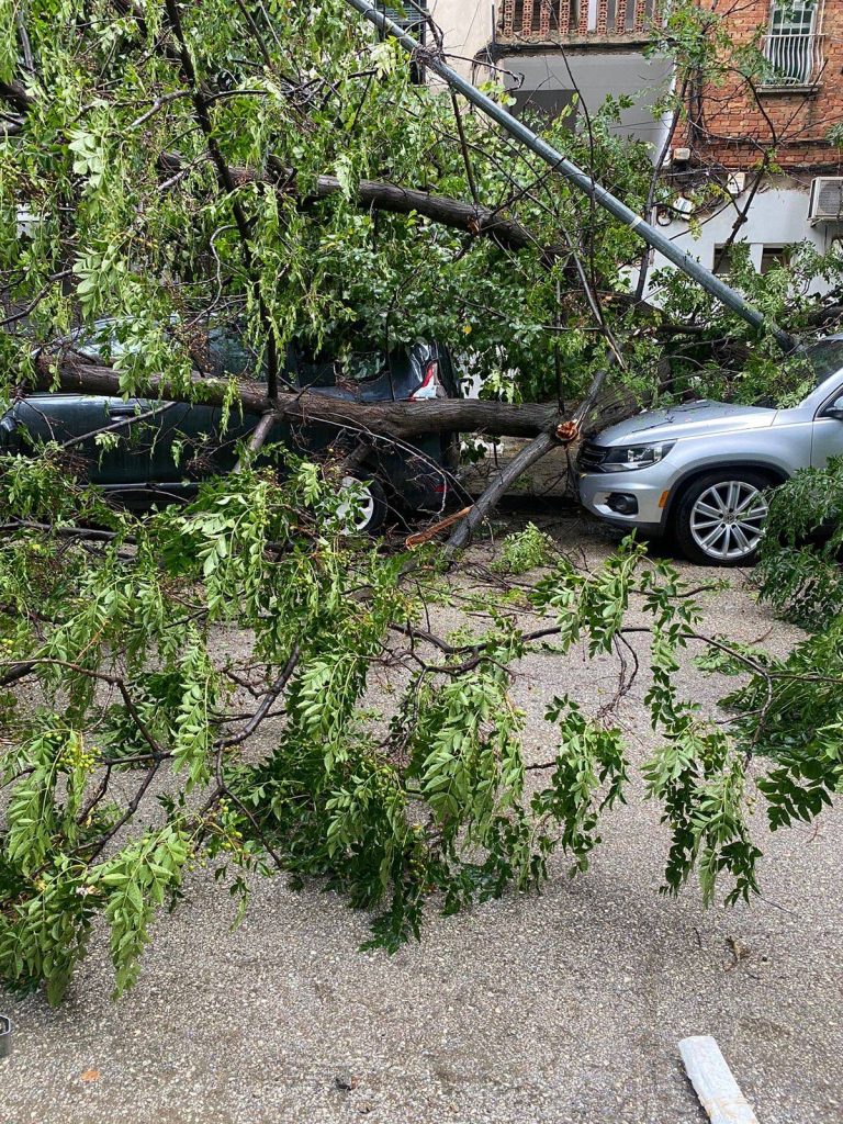 FOTO/ Lana del nga shtrati, pema zë poshtë një automjet. Kaos në Tiranë, disa zona të përmbytura 2 WhatsApp Image 2023 11 03 at 14.46.30