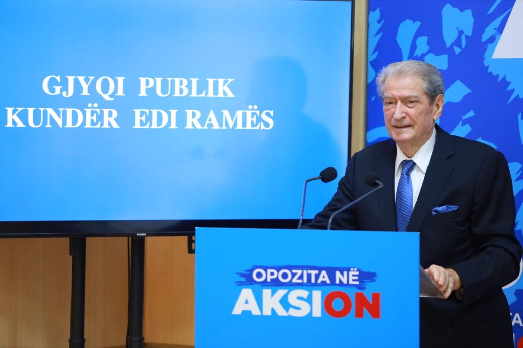 ”Gjyqi publik kundër Ramës”, Sali Berisha: Me fakte konkrete, ai nuk po ndalet para asnjë krimi sali berisha 18