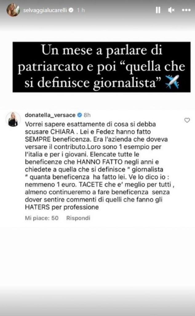 Donatella Versace del në mbrojtje të Chiara Ferragni-t: Për çfarë duhet të kërkojë falje? 1 00d1816d selvaggia 743x1200 1