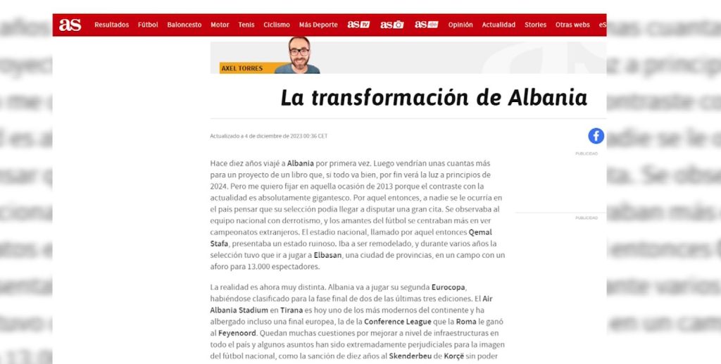 “AS” skanon Shqipërinë, shkruan për transformimin e kuqezinjve në 1 dekadë Albania