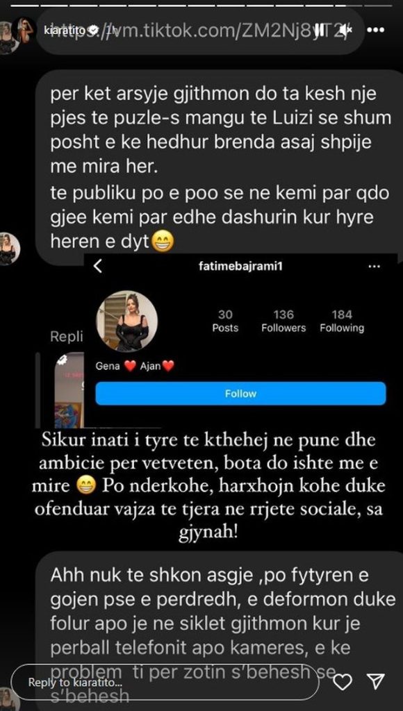 Ndjekësja kritikon Kiara Titon, moderatorja i përgjigjet publikisht: Sa gjynah, harxhojnë kohën duke… 1 IMG 8297
