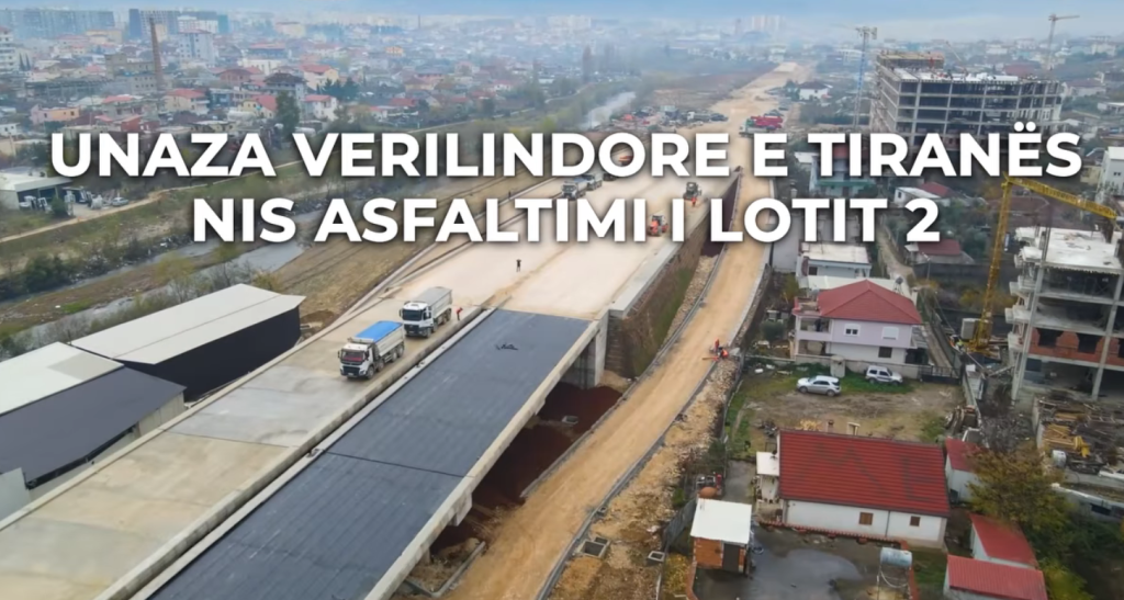 Rama tregon pamje nga kantieri i punës në lotin 2 të Unazës Verilindore të Tiranës në Paskuqan Screenshot 2023 12 14 085638