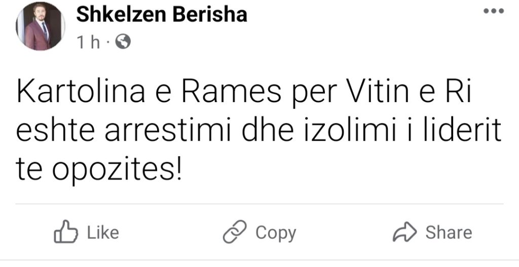 Policia merr në dorë vendimin për ish-kryeministrin, reagon Shkëlzen Berisha 1 Screenshot 20231230 144016 Facebook