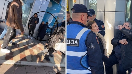 Gruaja kap prej fyti dhe kërcënon ish-burrin në mes të rrugës burri rreh gruan transformed