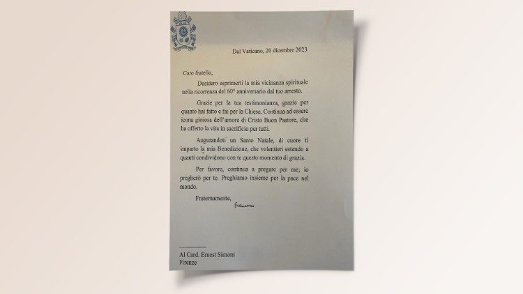 Papa Françesku letër kardinalit Ernest Simoni: Faleminderit për atë që ke bërë për Kishën 1 letra e papes
