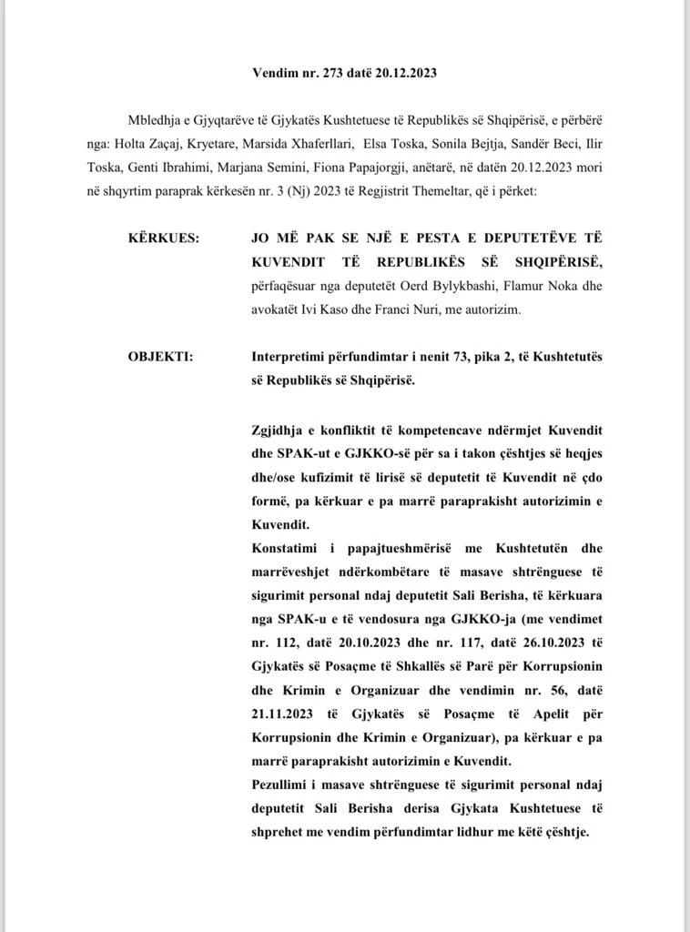 Kërkonin ta shpallnin të paligjshëm arrestimin e Berishës, zbardhet vendimi i Gjykatës Kushtetuese 1 WhatsApp Image 2024 01 19 at 18