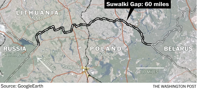 Pse NATO po blindon kufirin e Polonisë dhe Lituanisë, çfarë rrezikohet në këtë pikë të globit? 1 60mileSuwalki.jpg 800x364 1