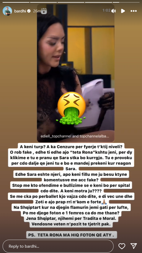Fotografia e Sarës digjet në emision, Bardhi thirrje Ronaldos: Stop me ofendime, teta Rona... 2 Screenshot 27 26