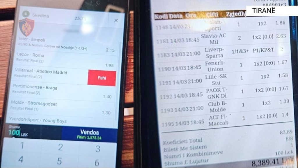 Vinte baste me celular brenda lokalit të tij, arrestohet pronari 58 vjeçar në Shkodër baste 2