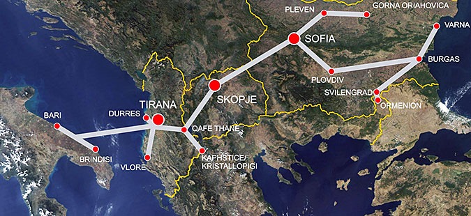 Ndërtimi i korridorit adriatiko-jonian. Fazat ku ndodhen segmentet në territorin shqiptar korridoriii