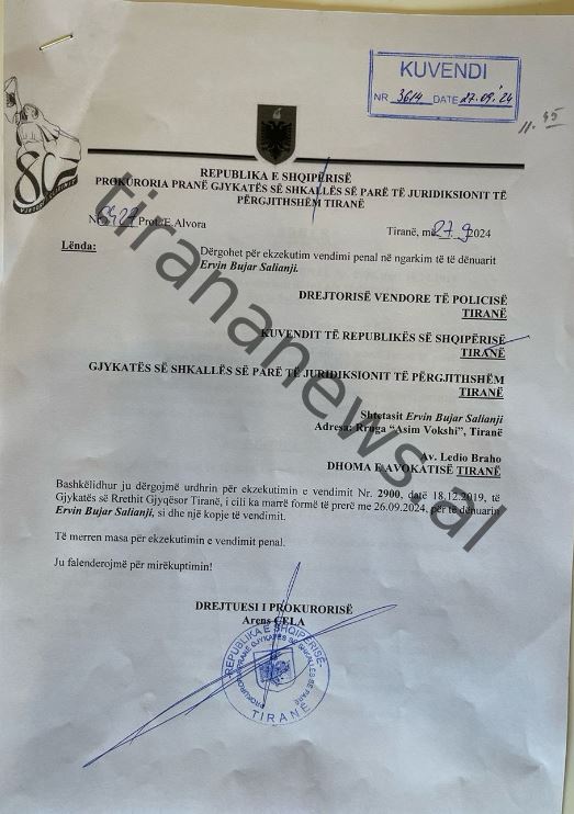 Ekskluzive/ Shkresa e Prokurorisë për Ervin Salianjin 1 Capture 89