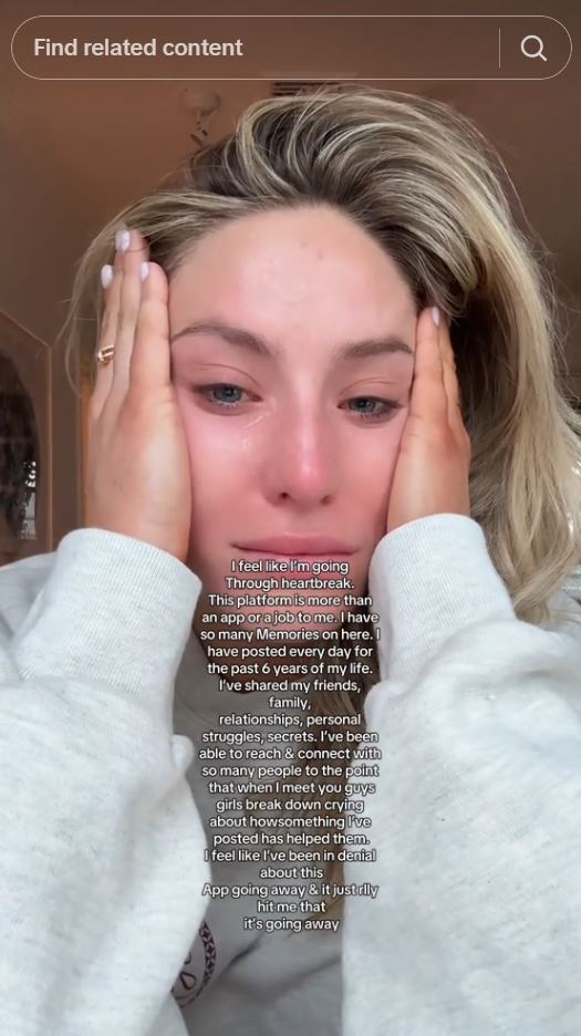 Influencerja e tronditur dhe në lot pasi TikTok-u u ndalua në Amerikë 1 eggr