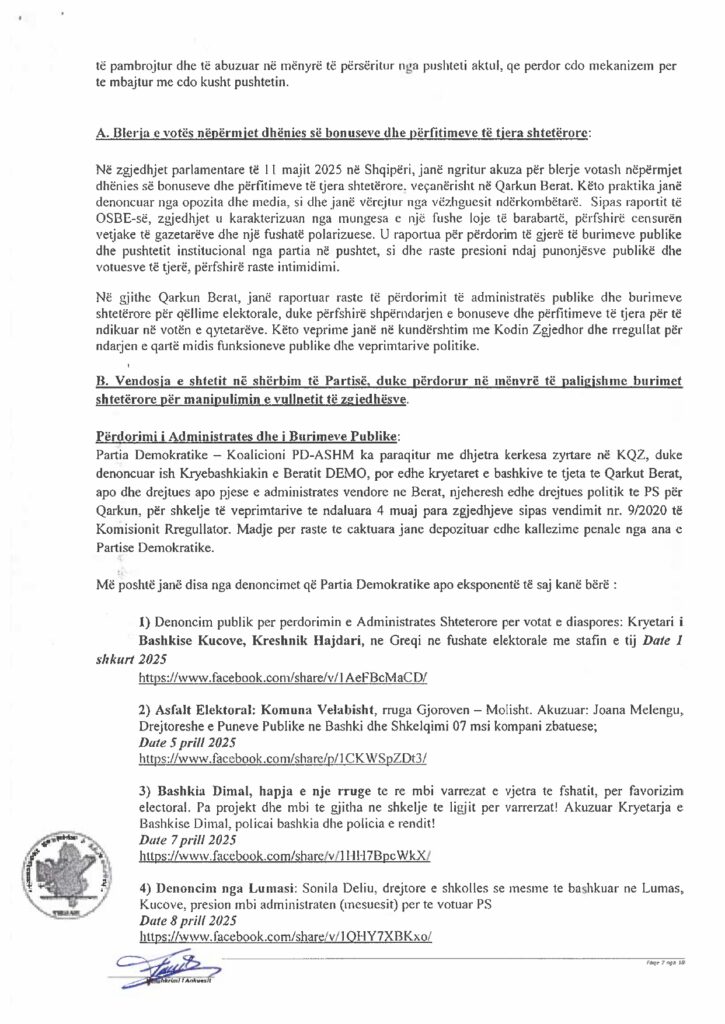 2025 4886 PD Kerkese Ankimore Kundershtim i Vendimit 1319 te KSHZ per Rezultatin QARKU BERAT page 0007