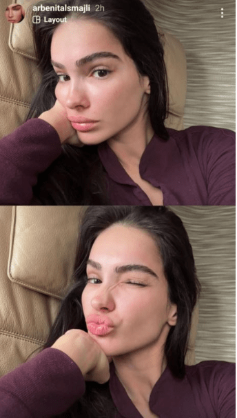 Arbenita Ismajli shfaqet natyrale pa grim, duke surprizuar fansat e saj (Foto) 1 Capture