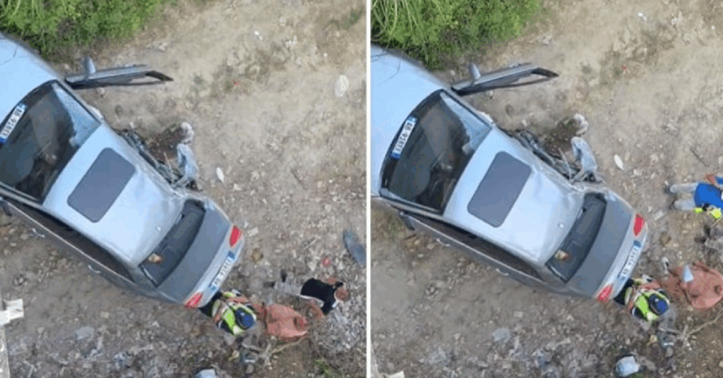 Aksident i rëndë në aksin Peqin–Elbasan, automjeti bie nga ura! aksident 3