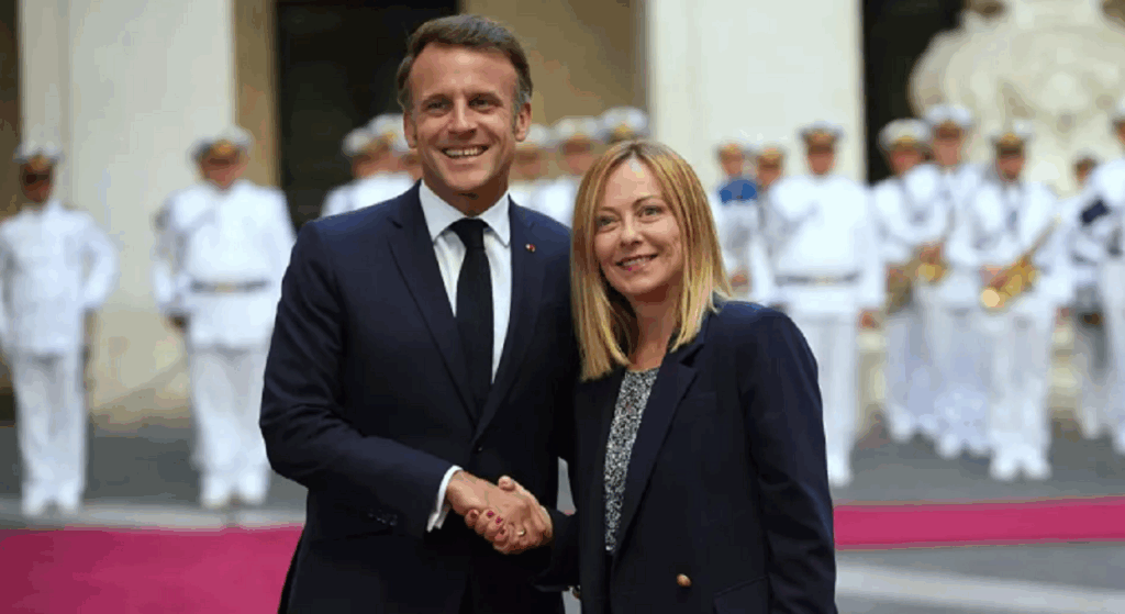 macron and meloni