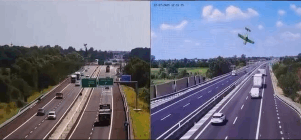 Avioni rrëzohet në autostradë dhe shpërthen në flakë 2 0 500 1753279381xscreenshot 51 601