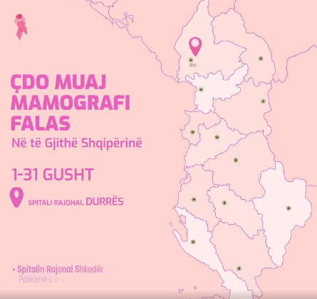 Ministrja Koçiu: Mamografi falas në spitalin e Durrësit gjatë muajit gusht Screenshot 2025 08 01 145759 e1754053235661