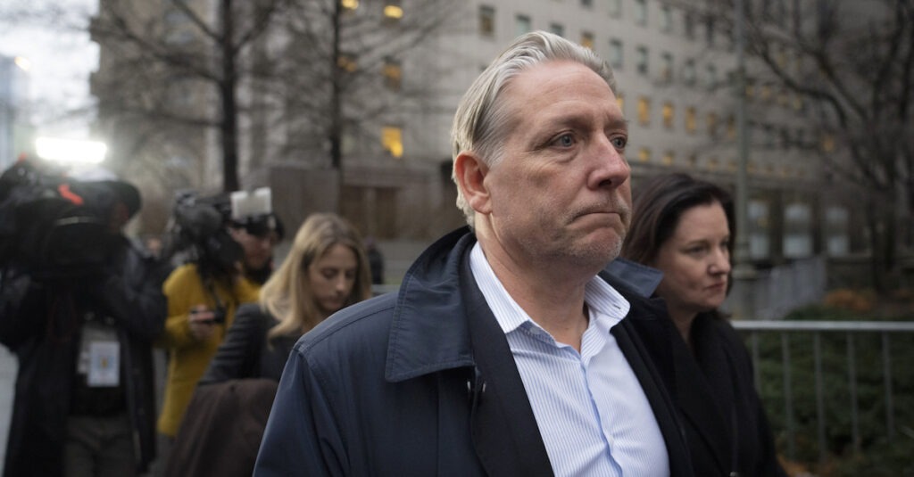 Charles McGonigal, former special agent in charge of the FBI's counterintelligence division in New York, leaves court, Monday, Jan. 23, 2023, in New York. The former high-ranking FBI counterintelligence official has been indicted on charges he helped a Russian oligarch, in violation of U.S. sanctions. (AP Photo/John Minchillo)