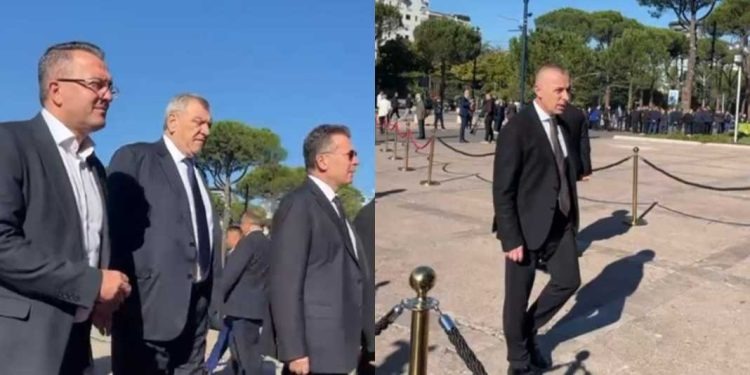 Homazhet për Fatos Nanon, të pranishëm Mediu, Duka dhe Ndoja IMG 3813
