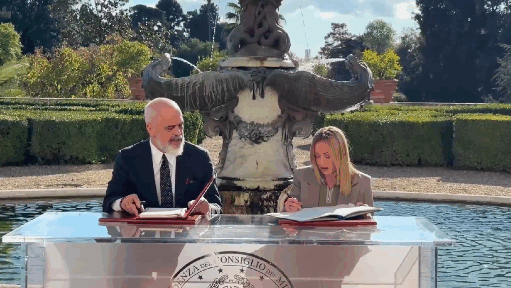 Rama dhe Meloni firmosin marrëveshjet mes dy palëve Screenshot 2025 11 13 141005