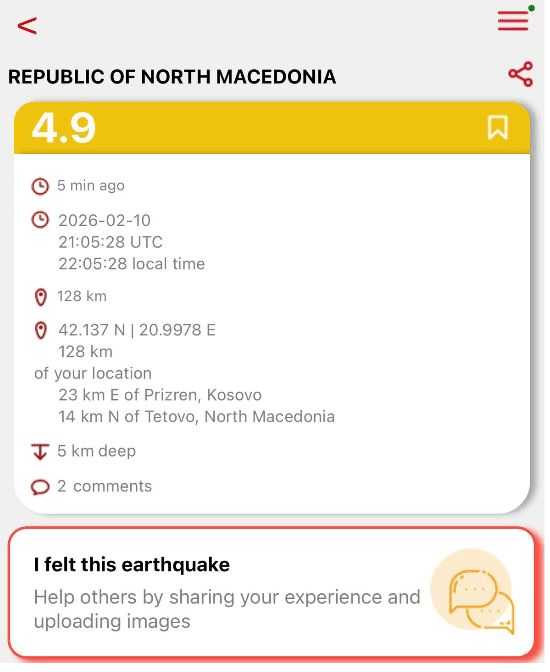 Tërmet i fortë godet Kosovën dhe Maqedoninë e Veriut, ja sa ishte magnituda 1 image 11