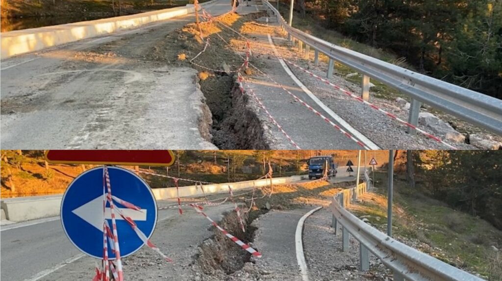 Dëmtohet rëndë rruga në Gjinar të Elbasanit IMG 8731